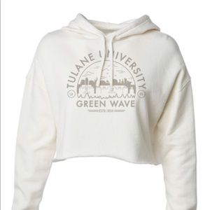 Tulane Cropped Fleece Hoodie